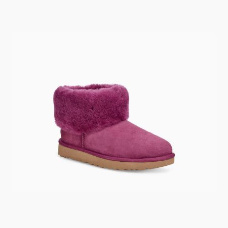 UGG Classic Mini Fluff Light Purple Boots for Women (MQRD20386)